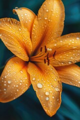 Wall Mural - Close-up of flower with water droplets