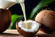 © Galeno - cutting fresh coconut releases creamy milk flesh quickly