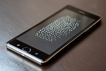 Wall Mural - braille display screen on a modern smartphone, focused on the tactile interface.