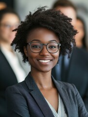 Wall Mural - Woman with Glasses Smiling