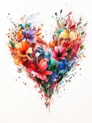 Wall Mural - Flower Heart Decoration