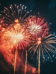 Wall Mural - Fireworks in Sky