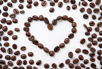 Canvas Print - heart made of beans