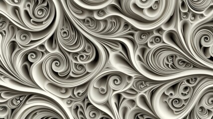 Realistic seamless 3D abstract pattern with for digital paper, AI Generative