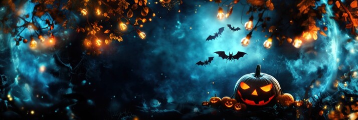 Background template with copy text for Halloween poster design