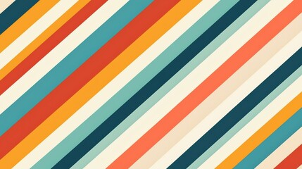 Wall Mural - vibrant diagonal stripes in warm and cool tones create a dynamic and modern abstract background, per