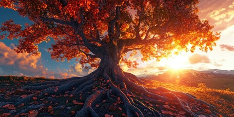 Large tree with many leaves