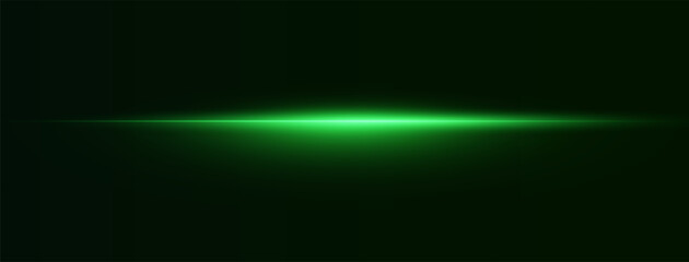 Wall Mural - neon green horizontal speed lines. laser lines of light. horizontal neon light. glowing stripes. las