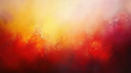 Poster - Abstract background featuring soft red and yellow tones with a light gradient and a blurred texture reminiscent of an old canvas. This vintage-inspired artwork showcases expressive brush strokes, crea