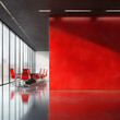 © Muhammad - coseup red wall of a office