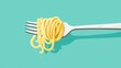 © ArtistryAlchemy - Fork twirling pasta, representing Italian cuisine in a minimalist way. Vector illustration.