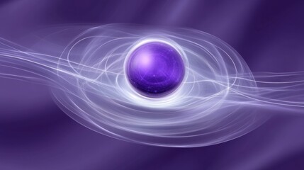 Wall Mural - abstract purple energy sphere with dynamic swirls