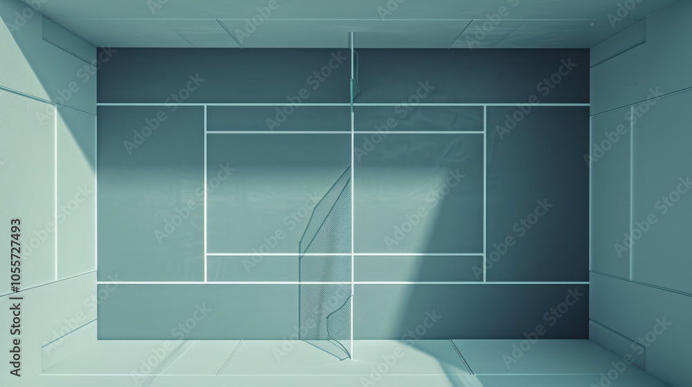 Aerial view of penalty box with perfectly drawn lines, showcasing ...