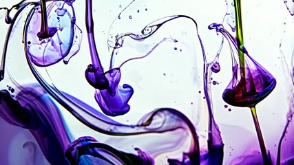 Wall Mural - drops FootageColor colors splash background Color motion water Luxury Slow paint shot 4K abstract acrylic art beautiful black closeup cloud colours colourful concept creative dark deep design dripped