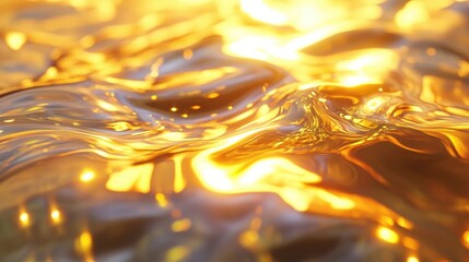 Aufkleber - Caustic fluid emits a soft glow with shimmering reflections on its surface