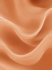 Wall Mural - Abstract peach and cream colored waves.