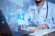 © Suriyo - Doctor AI data enhances precision in diagnosing patient conditions, leading to personalized treatment plans and improved health outcomes. AI medical concept.