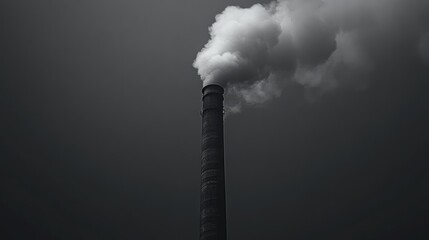 Smoke rising from an industrial chimney