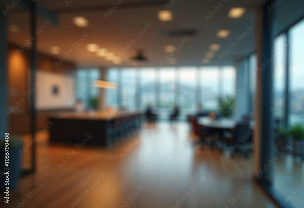 motion blur background of modern office interior design contemporary workspace for creative business defocus long exposure shake jerk