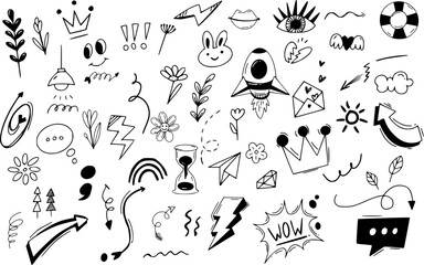 hand drawn scribble doodle