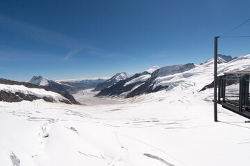 The plateau above the terminus station of the Jungfraujoch, Switzerland