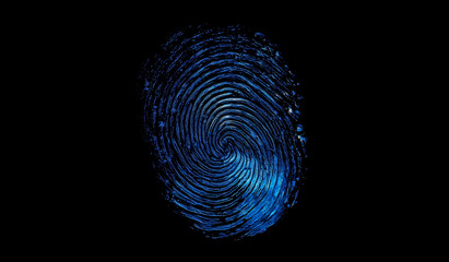 Cyber technology security, Fingerprint digital screen, network protection background design. Fingerprint Scanning Process