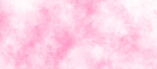 Wall Mural - Beautiful and smooth soft blurred pink texture, Acrylic shinny pink flowing ink grunge texture, white clouds on pink soft watercolor paper texture, Soft pink clouds texture with white tiny clouds.