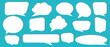 © Artopedia_1 - Speech bubbles collection. Message Box Cloud set. Doodle communication icon. White quote Frame. Fun Talk Thinking idea Balloon. Vector illustration