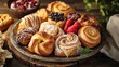 © DigitalDruid - Tempting Arrangement of Delicious Danish Pastries on a Serving Platter