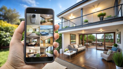 Smart Home CCTV Security On Mobile Phone