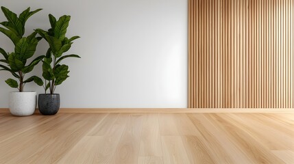 Aufkleber - Minimalist Japandi Inspired Living Room with Bright Airy Open Concept Design and Natural Wood Accents for a Cozy Comfortable Atmosphere