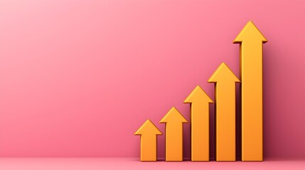 Poster - Financial Market Business Graph with Growing Investment Trends and Currency Exchange Data on a 3D Background  Visualization of Financial Analytics Economic Growth and Trading Insights