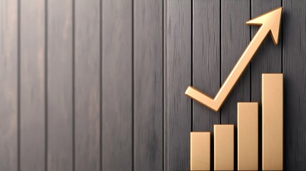 Poster - Thriving 3D Financial Profit Growth with Upward Arrow Symbolizing Business Success  Visualizing increasing revenue earnings and wealth in the banking and investment sector