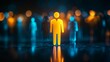 © Bold24 - A conceptual photo of a human figure icon in a group of divers people standing out, symbolizing recruitment or talent selection