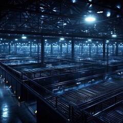 Exploring the Depths of an Industrial Warehouse A Journey Through Shadows and Structure