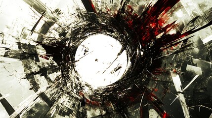 Wall Mural - Abstract Chaotic Illustration of Circles and Shapes