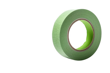 Wall Mural - Green adhesive paper tape on transparent background