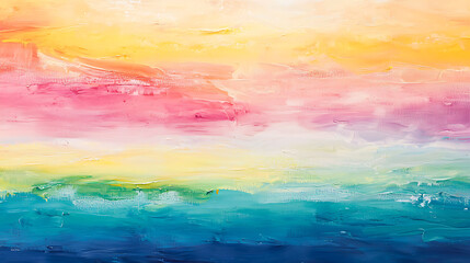 Vibrant abstract landscape with soft pastel hues