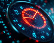 © atthameeni - The intersection of time and economic policy an insightful digital clock representation with symbolic icons reflecting financial dynamics