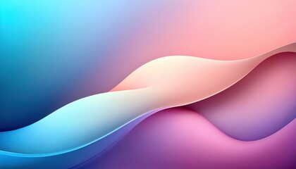 Wall Mural - Soft waves of color blend smoothly, creating a serene and calming digital background.