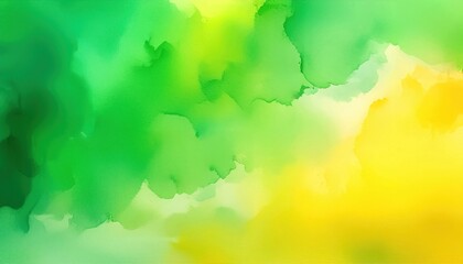 Wall Mural - Vibrant abstract watercolor background with green and yellow hues, perfect for creative projects.
