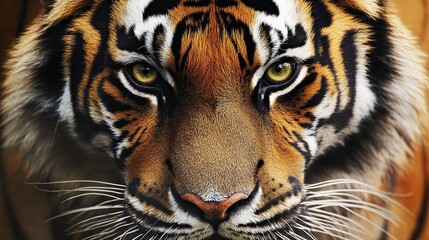 Wall Mural - a close-up image of an endangered tiger in the wild, highlighting the importance of conservation eff