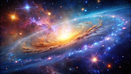 space galaxy background with shimmering nebulae and cosmic rays, galaxy wallpaper, space, astronomy