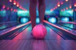 © ArtCookStudio - Illuminated Shoes on a Bowling Alley Lane