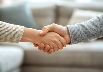 Close up of two hands shaking in agreement.