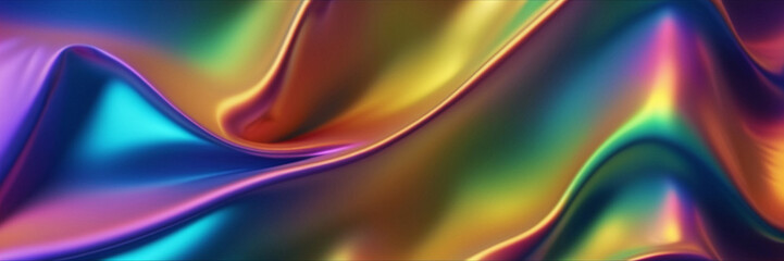 Wall Mural - abstract holographic waves