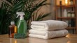 © Iurii - Spa essentials with towels, cleaning supplies, and natural decor in a serene setting
