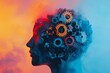 © Daria - Abstract representation of a human head filled with gears symbolizing innovative business thinking