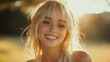 © ABX - Smiling blonde girl, cheerful and radiant