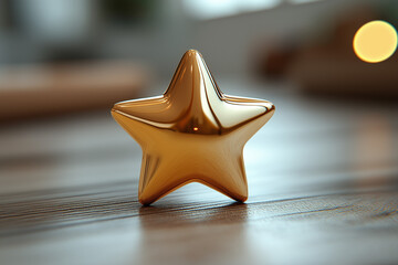 Wall Mural - a golden star icon isolated